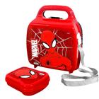 Kit Escolar com Lancheira e Sanduicheira Infantil do Homem Aranha Plasútil - Plasutil