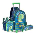 Kit Escolar Dinossauros Mochila Lancheira Térmica e Estojo - ClioDI24532A