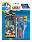 Kit Escolar Infantil Lápis Borracha Sonic Leo Leo