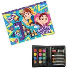 KIT Escolar Infantil Maleta Estojo De Pintura - Canetinhas 24 Pçs - Magic