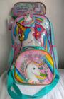 kit escolar infantil unicornio mochila+ lancheira e estojo