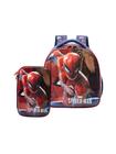 Kit Escolar Lancheira Mochila+Estojo Box Spider-Man Aranha