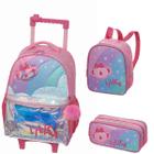 Kit Escolar Lilica Ripilica Coleção 2025 Original Pacific, Mochila Mala Com Rodinhas + Lancheira + Estojo Duplo