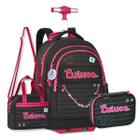 Kit Escolar Luluca Mochila Carrinho com Lancheira e Estojo