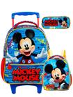 Kit Escolar Mickey Luxo Mochila Rodas G Lancheira Estojo - Mickey Mouse