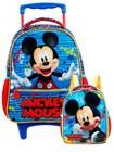 Kit Escolar Mickey Luxo Mochila Rodas G + Lancheira Térmica - Mickey Mouse