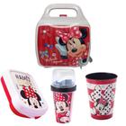 Kit Escolar Minnie Mouse 4 Peças Completo - Plasútil