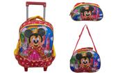 Kit Escolar Minnie Princesas Mochila Rodas Lancheira Estojo - Luxcel