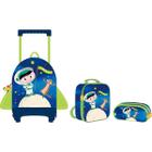 Kit Escolar Mochila Carrinho + Lancheira + Estojo Show da Luna YS 42254 Yins Kids