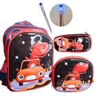 Kit Escolar Mochila Costas Lancheira Estojo 3D Infantil