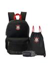 Kit Escolar Mochila De Costas + Estojo + Saco Corinthians