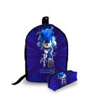 Kit Escolar Mochila E Estojo Infantil Sonic