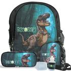 Kit Escolar Mochila Infantil de Costas Tam M Dino-Rex