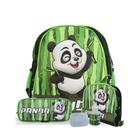 Kit Escolar Mochila Infantil de Costas Tam M Panda - Vou Leve