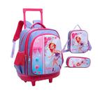 Kit Escolar Mochila Lancheira E Estojo Infantil Fada