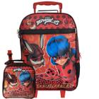 Kit Escolar Mochila Rodas Com Lancheira Miraculous Ladybug