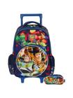 Kit Escolar Mochila Rodas+Estojo Duplo Toy Story