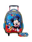 Kit Escolar Mochila Rodinha + Estojo Duplo Mickey Mouse