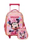 Kit Escolar Mochila Rodinha+ Lancheira Minnie Mouse