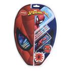 Kit Escolar Molin Spiderman - Estojo Metálico + Apontador + Régua + 3 Lápis + Borracha