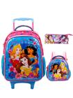 Kit Escolar Princesas Disney Mochila de Rodas G + Lancheira