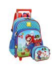 Kit Escolar Super Mario Mochila Costas E Rodas + Lancheira A