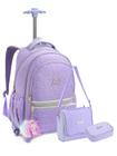 Kit Escolar Unicórnio Basic Mochila + Lancheira + Estojo Ll