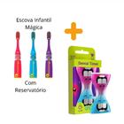 Kit Escova Dental Infantil Dosadora + Dental Timer Angie