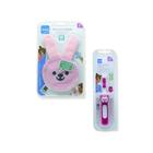 Kit escova ergonomica massageadora mam de dentes e de dedo macia infantil para bebes