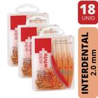 KIT Escova Interdental Laranja 0.45mm 18 unidades Edel White