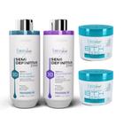 Kit Escova Progressiva 3D 2Btx Zero Sem Formol Forever Liss