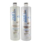 Kit Escova Progressiva Zen Hair coco e queratina 4d 2x1 Litro