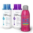 Kit Escova Semi Definitiva Zero 3D e SOS Forever Liss 300ml