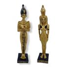 Kit Escultura Casal Egípcio Isis e Osíris em Resina 21 cm - META ATACADO