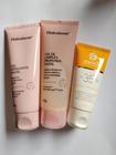 Kit Esfoliante facial + gel de limpeza profunda Hidrabene + Protetor solar facial Anasol fps 30