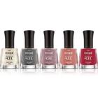 Kit Esmalte Diamond Gel Risque 5 Cores Branco Cinza Rosa