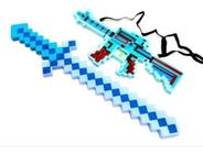 Espada diamante Minecraft brinquedo mdf resistente 30cm - Espada
