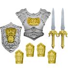 Kit Espadas com Escudos de Brinquedo Cavaleiro Medieval Toy Master