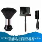 Kit Espanador, Espanador Bolinha e Escova disfarce para Barbeiros Cabeleireiro