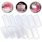 Kit Espátulas Acrílico Para Bolo 12 Unidades Com 24 Modelos