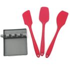 Kit Espátulas de Silicone Vermelho com Descanso - WECK