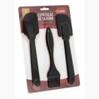 Kit Espátulas e Pincel Em Silicone 3 Peças Multiuso Cozinha - Clink