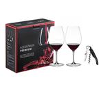 Kit Especial 2 Taças 667ml Riedel Cristal + Saca Rolha Vinho