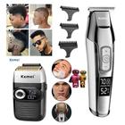 Kit especial serie limitada maquina kemei cortar cabelo acabamento 5027 barbeador shaver kemei 2026
