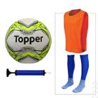 Kit esportivo futebol completo - bola + bomba, colete e meiao - TOPPER