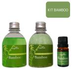Kit Espuma p/Banheira Sais De Banho e Essência Aroma Bamboo