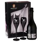 Kit Espumante Brut Bernardi Jacur 750ml + 2 taças acrílico