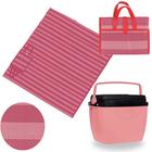 Kit Esteira de Praia Casal 2,0 X 1,5 M + Caixa Termica 18 Litros Rosa Pessego Mor Camping e Praia