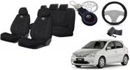 Kit Estofado Capas Personalizado Tecido Etios 12-16 + Volante + Chaveiro