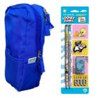 Kit Estojo Escolar Case Vertical + Kit Lápis HB Looney Tunes